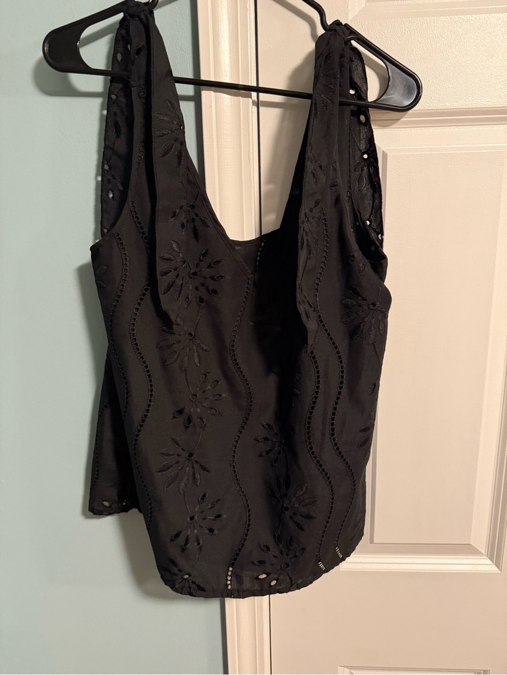 10 Items for $20: SHEIN Black Eyelet Top
